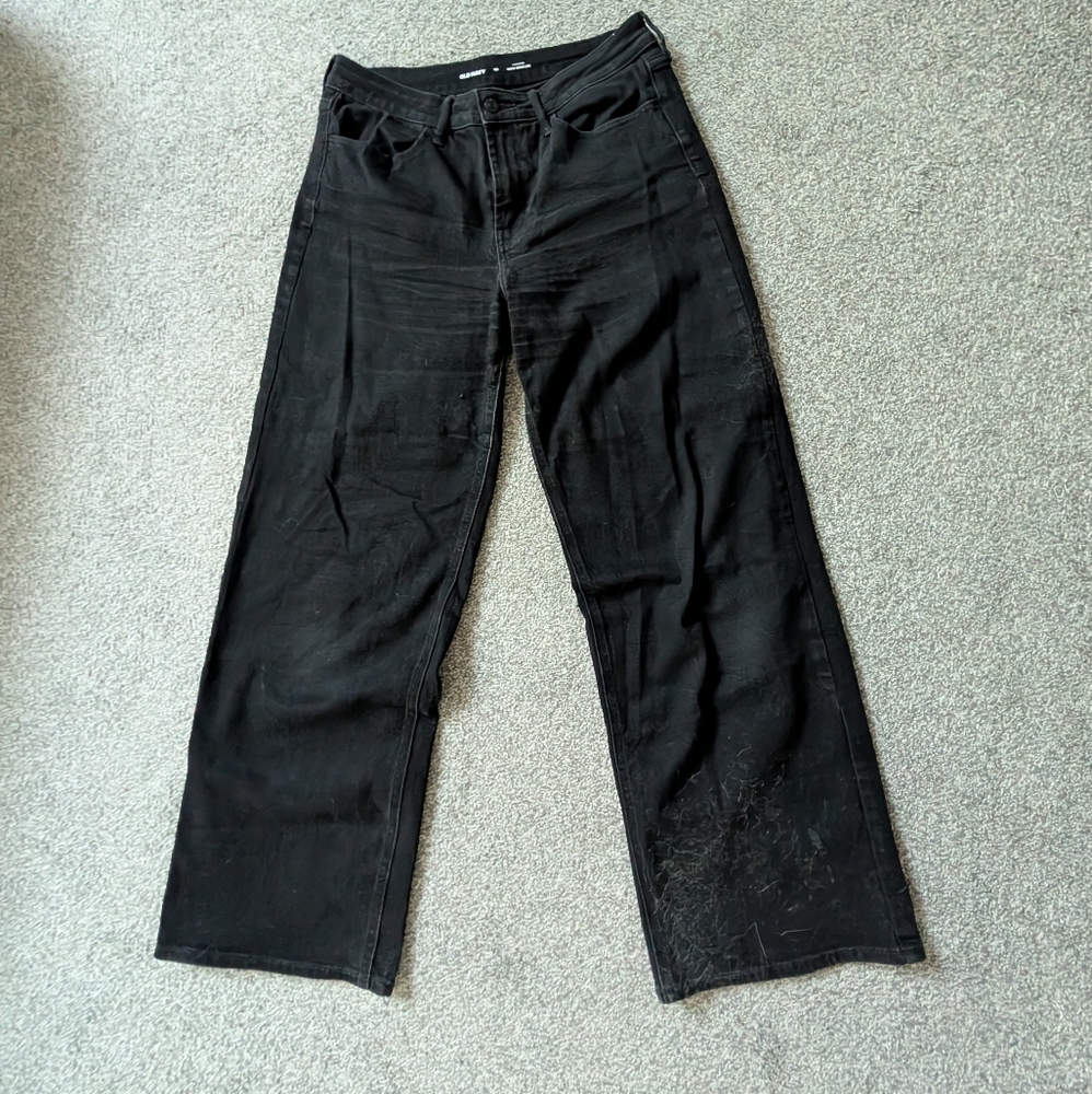 Old Navy High-Rise Wow Wide-Leg Jeans in Black